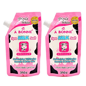 Bộ 2 Túi Muối Tắm Sữa Bò Tẩy Tế Bào Chết A Bonne Spa Milk Salt Thái Lan (350g/Túi)