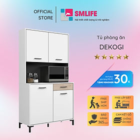 Mua Tủ nhà bếp gia đình bằng gỗ MDF kết cấu chắc chắn SMLIFE Dekogi