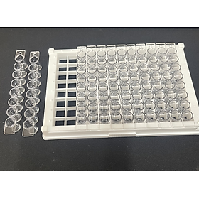 Đĩa elisa 96 giếng (ELISA plate), có thể tách rời, loại 8 trip, gói 1 chiếc - Hãng: Fcombio, EL9608T, nhập khẩu chính hãng