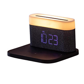 3 in   Clock Wireless Charger with LED Night Light for Bedside