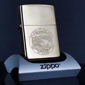 Bật Lửa Zippo 254b Alaska State Seal
