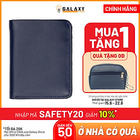 Ví Nam Bóp Nam Da Bò Thật Có Khe SIM Galaxy Store GVN06 (Xanh Navy)