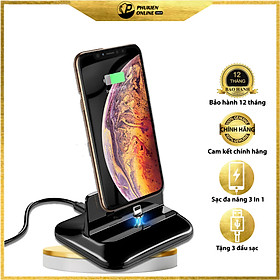 Mua Đế Sạc Nhanh FLOVEME Nam Châm 3 Trong 1 Xem Phim Tiện Lợi   Đa chức năng hỗ trợ dành cho IPhone  TYPE - C   Micro USB - Hàng Chính Hãng
