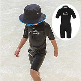 Kids One Piece Swimsuit Toddlers Surfing Diving Swimwear Girls Boys Short Wet Suit Child Sun Protection
