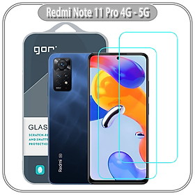 Mua Bộ 2 kính cường lực Gor cho Xiaomi Redmi Note 11 Pro 4G - 5G trong suốt cạnh bo 2.5D - Hàng nhập khẩu