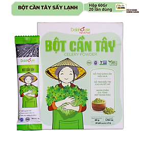 Bột cần tây hữu cơ nguyên chất sấy lạnh Dalahouse - Mẫu mới 2022 Hộp - Hỗ trợ giảm cân, cao huyết áp, ngăn chặn gia tăng mỡ trong máu