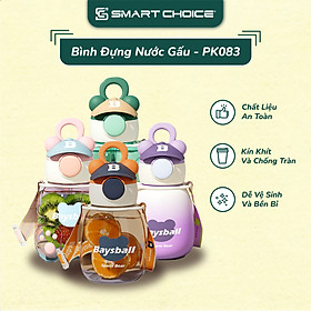 Bình Đựng Nước Gấu Baysball SMARTCHOICE 3 Loại, Lọ Đựng Nước Cao Cấp Dễ Thương Cho Bé SCG-PK083