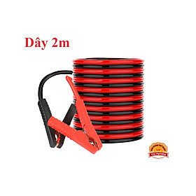 Dây Câu Bình Ắc Quy - Dây Câu Bình Điện Ắc Quy Dài 2m/3m/4m/5m Lõi Đồng - Có Kẹp Cách Điện Bảo Hành 1 Năm