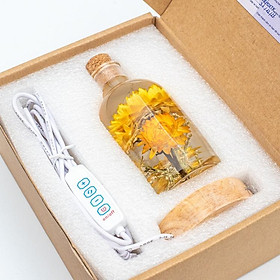 Đèn ngủ để bàn dễ thương 3d cute, Đèn trang trí phòng ngủ hoa bất tử epoxy siêu bền, Quà tặng sinh nhật ý nghĩa 2POXY