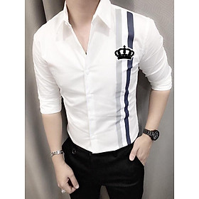 ÁO SƠ MI NAM CỔ BẺ PHỐI MÀU KHÔNG NHẮN