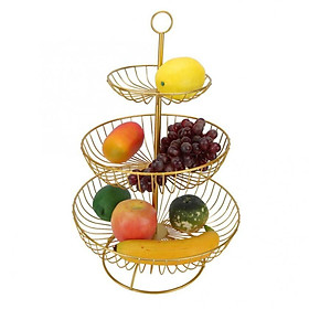 Metal Wire Fruit Basket Bowl for Snacks Kitchen Dining Room Table black