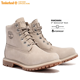 [Original] Timberland Giày Boot Nữ Paninara Collarless 6inch Waterproof Boot Light Taupe Nubuck TB0A44KUAI