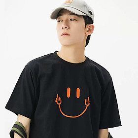 Áo thun nam đẹp ️Áo thun Stee ️️ in hình SMILE ️ chất vải cotton chất mịn tốt aothununisex aophongnam