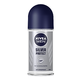 Hình ảnh Lăn Ngăn Mùi NIVEA MEN Silver Protect Phân Tử Bạc Giảm 99.9% Vi Khuẩn Gây Mùi (50ml) - 83778