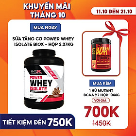 Sữa Tăng Cơ Power Whey Isolate BioX Hộp 2.27Kg