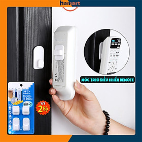 Vỉ 2 Móc Treo Điều Khiển Điều Hoà TV Remote Máy Lạnh Đa Năng Dán Tường Dạng Gài Tiện Lợi - Vỉ 2 Móc Treo Remote