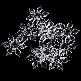 10x Clear Acrylic Snowflake Wedding Table Christmas Tree Decorations