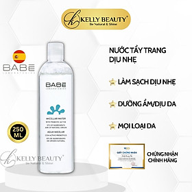 Nước Tẩy Trang BABE Micellar Water - Làm Sạch Dịu Nhẹ Vùng Mặt, Mắt, Môi; Dùng Được Cho Da Nhạy Cảm | Kelly Beauty