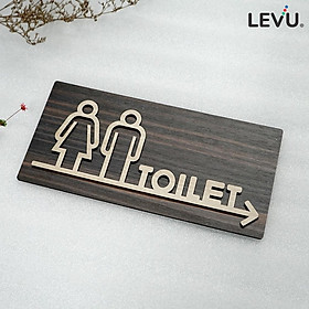 Mua Bảng gỗ toilet có mũi tên chỉ hướng đến nhà vệ sinh LEVU TL30