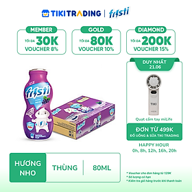 Thùng 48 chai sữa chua uống hương nho Fristi 80ml