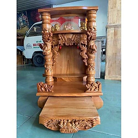 Mua Bàn thờ thần tài ông địa Rồng Cuộn Hàng dày  bàn thờ gỗ cao cấp gỗ gõ   bàn thờ ông địa vip