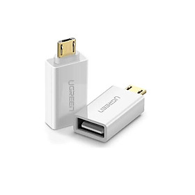 Ugreen UG30529US195TK Màu Trắng Đầu chuyển đổi MICRO USB sang USB âm hỗ trợ OTG - HÀNG CHÍNH HÃNG
