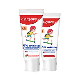 Bộ 2 kem đánh răng trẻ em Colgate Kid Free From không chất nhân tạo cho bé 3 đến 5 tuổi 80g/tuýp