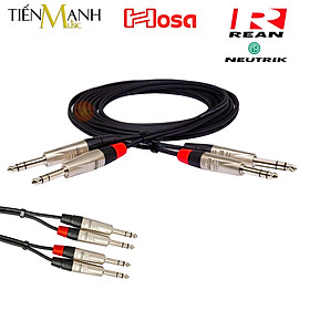 Mua Dây Cáp Loa Kiểm Âm Hosa Pro Rean by Neutrik 2 Đầu 6ly Stereo TRS Dài 1.5m  3m HSS-005X2  HSS-010X2 Cable 1/4 in Hàng Chính Hãng