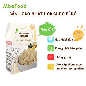 Bánh ăn dặm cho bé MBEFOOD Bánh gạo Nhật Hokkaido bí ngô que dài Hộp 2 gói