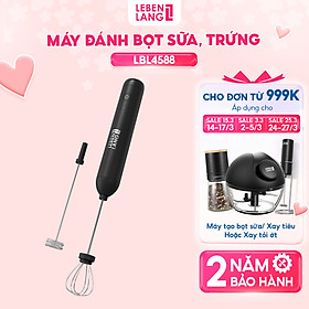 Mua Máy đánh trứng đánh bọt cafe cầm tay mini Lebenlang LBL4588  2 tốc độ  sạc pin usb tiện dụng - hàng chính hãng
