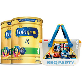 Combo 2 Lon Sữa Bột Enfagrow A+ 4 1.7kg - Tặng Bộ Đồ Chơi Tiệc Nướng BBQ