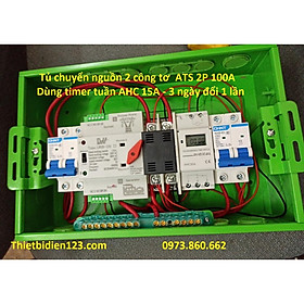 Mua TỦ CHUYỂN NGUỒN TỰ ĐỘNG ATS 2P 100A - Tự động chuyển nguồn 2 công tơ mỗi cái dùng 15 ngày một tháng
