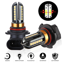 2pcs/set 9005 72W 12V High Brightness White LED Fog Lamp 6000K 24SMD Automobile LED Anti-fog Bubble