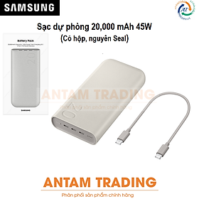 Sạc Dự Phòng Samsung 20.000mAh 45W (EB-P4520) (kèm cáp Type-C 0.3m) - Hàng Chính Hãng