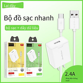 Giá rẻ nhất Bộ sạc điện thoại Mai Mi T7 sạc nhanh 2.4A cho Android Type-C flash charger cable data - Trắng
