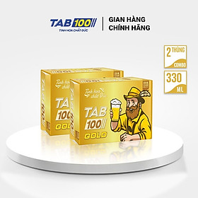Bia lon TAB GOLD - combo 2 thùng 24 lon 330ml