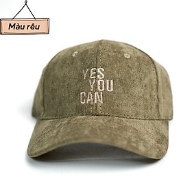 Mũ lưỡi trai ️ Nón kết thêu chữ Yes You Can phong cách Ulzzang form unisex nam nữ N06