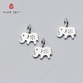 Combo 3 charm bạc con voi treo - Ngọc Quý Gemstones