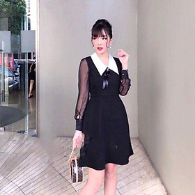 Đầm xoè tay phối voan
