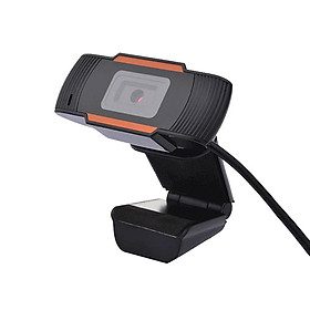 Webcam 480p HD với Micrô tích hợp để ghi âm cuộc họp trực tuyến&truyền trực tuyến-Màu đen-Size