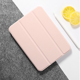 Bao da dành cho iPad Mini 6 Pencil Holder Smart Case (Có khe cắm bút Apple Pencil) - Hồng