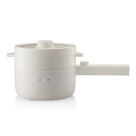[Nhập CECAMP30KD1 giảm 30k đơn 449k] Nồi điện đa năng Locknlock Electric multi pot EJP436IVY 220V, 50Hz, 600W, 1.5L- Màu ngà - Hàng chính hãng
