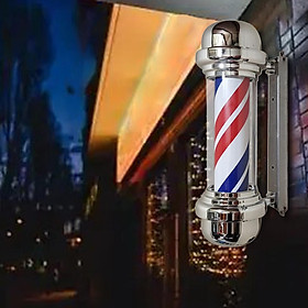 Hair Salon LED Strips Water Resistant Rotating Barber Pole Light