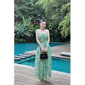 ĐẦM MAXI  HOA CỔ YẾM- STYE NHẸ NHÀNG, THƯỚC THA, GỢI CẢM, STYE CHO CÁC CÔ NÀNG TIỂU THƯ- HÀNG THIẾT KẾ LOẠI 1