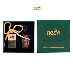 Set lọ treo + chai Tinh dầu Quế khử mùi hương thơm tự nhiên 100% chính hãng Nesvi