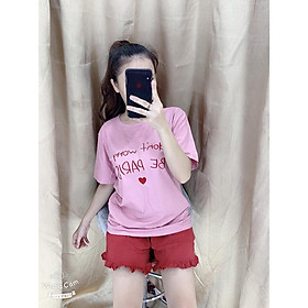 Đồ bộ nữ mặc nhà đẹp thời trang cổ tròn thêu chữ đẹp mẫu hot, thun cotton 4 chiều co dãn cực đẹp, phom chuẩn - LEE’S HOME. Size từ 40-65kg