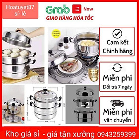 Mua Nồi hấp 3 tầng inox 28cm dầy dặn