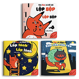 Set 3 cuốn Ehon Chơi cùng cáo Ken - Ehon Nhật Bản cho bé 0-6 tuổi phát triển ngôn ngữ