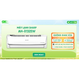 Máy lạnh sharp inverter 1.5hp ah-x13zew - chỉ giao hcm