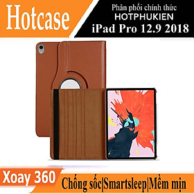 Case bao da xoay 360 độ cho iPad Pro 12.9 2018 hiệu HOTCASE chống sốc cực tốt, bảo vệ 360 độ, trang bị tính năng smartsleep - hàng nhập khẩu